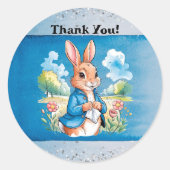 Peter Rabbit's Garden Boy Verjaardag Bash Ronde Sticker (Voorkant)