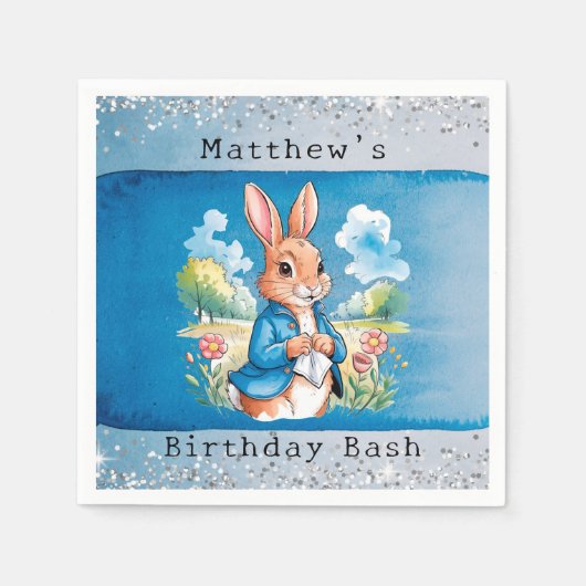 Peter Rabbit's Garden Boy Verjaardag Bash Servet (Voorkant)