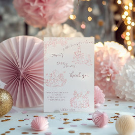 Peter Rabbit's moeder Baby shower Bedankkaart