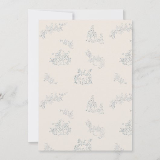 Peter Rabbit's moeder Baby shower Dank u Bedankkaart (Achterkant)