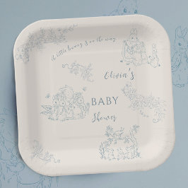 Peter Rabbit's moeder Baby shower Papieren Bordje