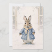Peter Rabbit's Winter Feestdagen 1e Verjaardag Kaart (Achterkant)