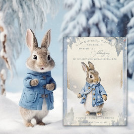 Peter Rabbit's Winter Feestdagen 1e Verjaardag Kaart