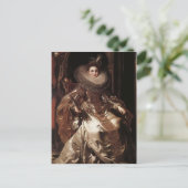 Peter Rubens - Portret van Maria Serra Pallavicino Briefkaart (Staand voorkant)