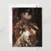 Peter Rubens - Portret van Maria Serra Pallavicino Briefkaart (Voorkant / Achterkant)