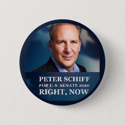 Peter Schiff voor Senaat 2010 Ronde Button 5,7 Cm (Voorkant)