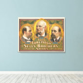 Peter Sells, Adam Forepaugh en Lewis Sells Canvas Afdruk (Insitu (Houten vloer))