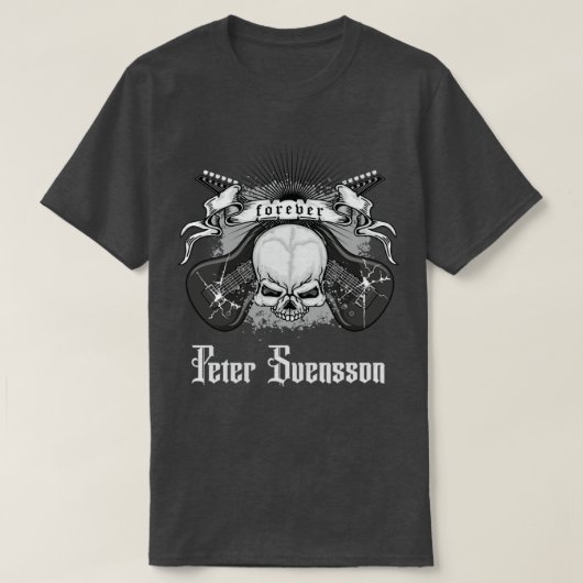 peter svensson guitaris t-shirt (Design voorkant)