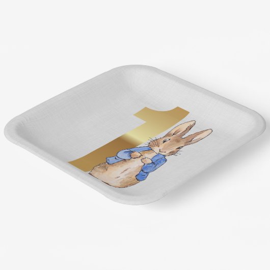 Peter the Rabbit 1st Birthday Papieren Bordje (Gebogen)