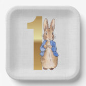 Peter the Rabbit 1st Birthday Papieren Bordje (Voorkant)