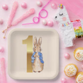 Peter the Rabbit 1st Birthday Papieren Bordje (Feest)
