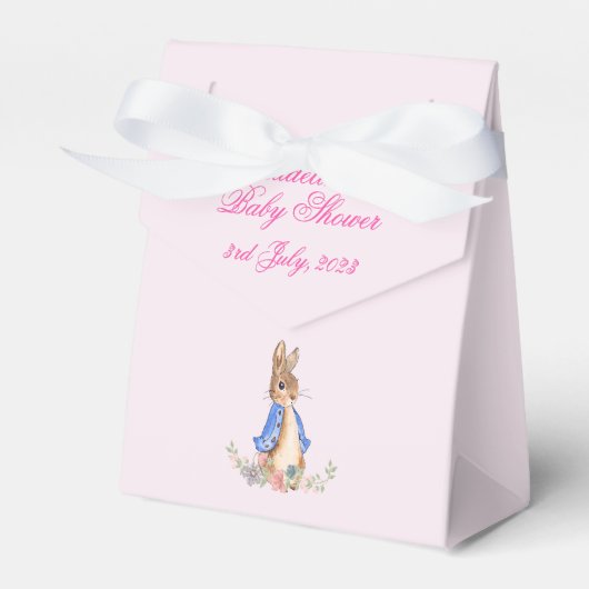 Peter the Rabbit Baby shower Bedankdoosjes (Voorkant Zijde)