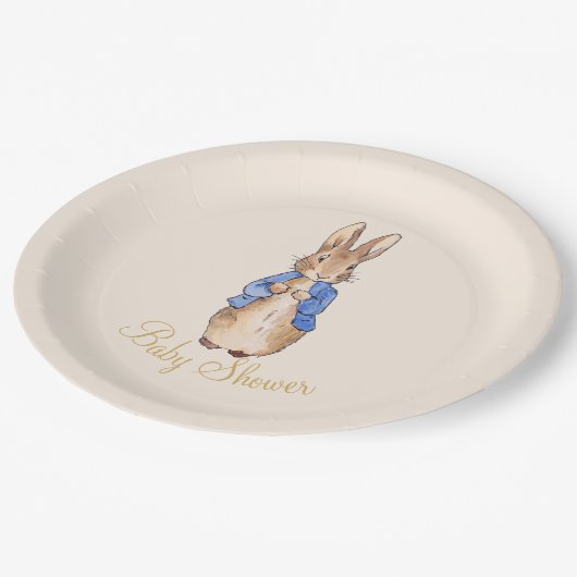 Peter the Rabbit Baby shower Papieren Bordje (Gekanteld)