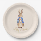 Peter the Rabbit Baby shower Papieren Bordje (Voorkant)