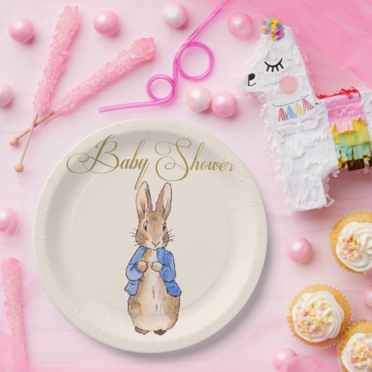 Peter the Rabbit Baby shower Papieren Bordje (Feest)
