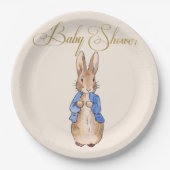 Peter the Rabbit Baby shower Papieren Bordje (Voorkant)