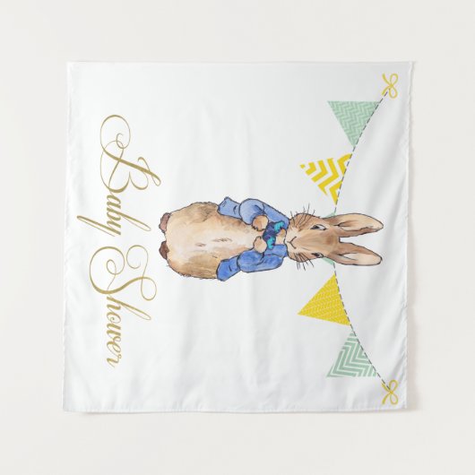 Peter the Rabbit Baby shower Wandkleed (Voorkant (horizontaal))