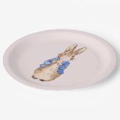 Peter the Rabbit Bblaast a Roze Bubble gom Papieren Bordje (Gekanteld)