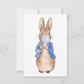 Peter the Rabbit Bblauw Bubble gom Bedankkaart (Voorkant)