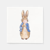 Peter the Rabbit Bblazen een witte bellengom Servet (Voorkant)