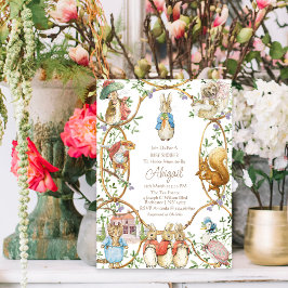 Peter the Rabbit Beatrix Woodland Baby shower Kaart