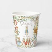 Peter the Rabbit Beatrix Woodland Baby shower Papieren Bekers (Achterkant)