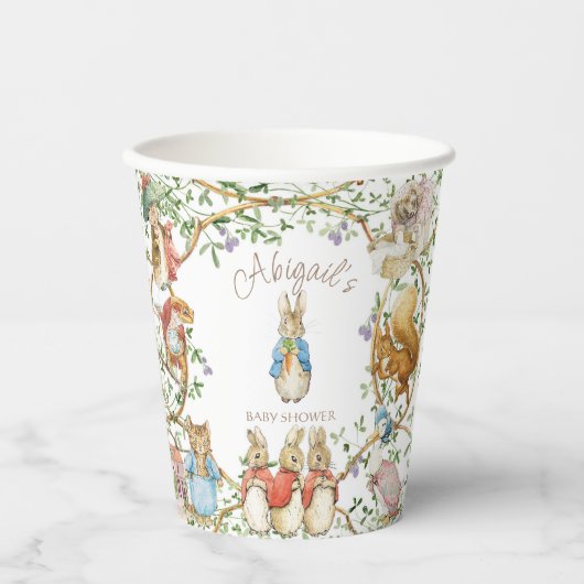 Peter the Rabbit Beatrix Woodland Baby shower Papieren Bekers (Voorkant)
