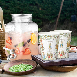 Peter the Rabbit Beatrix Woodland Baby shower Papieren Bekers