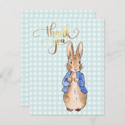 Peter the Rabbit Bedankkaart (Voorkant / Achterkant)