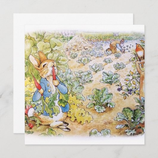 Peter the Rabbit Bedankkaart (Voorkant / Achterkant)