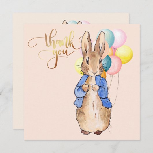 Peter the Rabbit Bedankkaart (Voorkant / Achterkant)