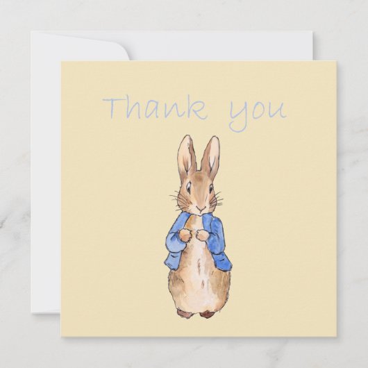 Peter the Rabbit "Bedankt" Text Bedankkaart (Voorkant)