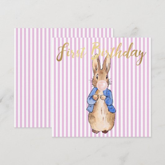 Peter the Rabbit Bgloing Pink Bubble gom (Voorkant / Achterkant)