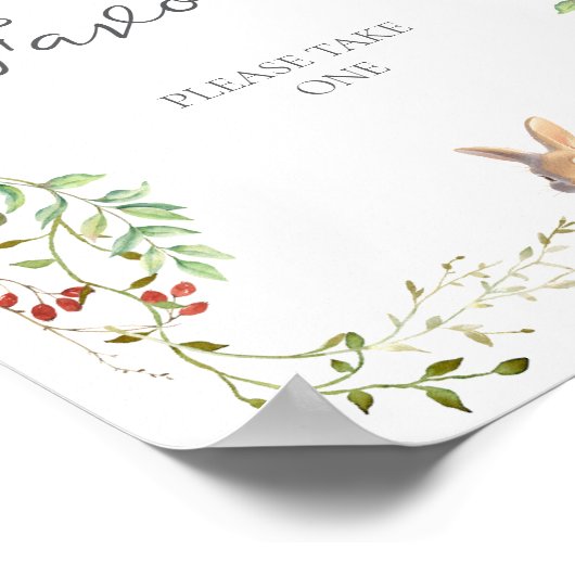 Peter the Rabbit Botanical Gender Reveal Favors Poster (Hoek)