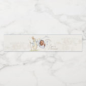 Peter the Rabbit Bunny Beatrix 1st Birthday Foto Waterfles Etiket (Enkel label)