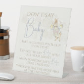 Peter the Rabbit Bunny Beatrix Zeg geen Baby Spel Reclamebord Met Voetstuk (Insitu)