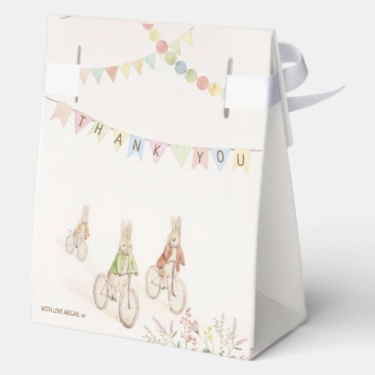 Peter the Rabbit Bunny Gender Neutral Baby Bedankdoosjes (Achterkant)