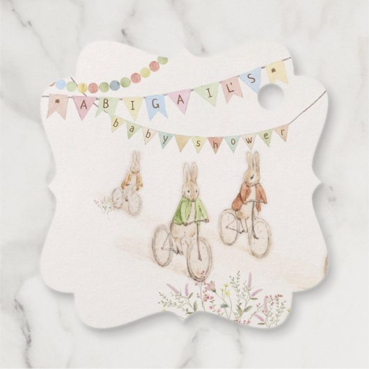 Peter the Rabbit Bunny Gender Neutral Books Baby Bedankjes Labels (Achterkant)