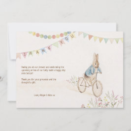 Peter the Rabbit Bunny Gender Neutral Books Baby Bedankkaart