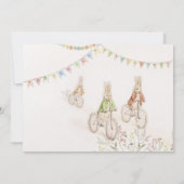 Peter the Rabbit Bunny Gender Neutral Books Baby Bedankkaart (Achterkant)