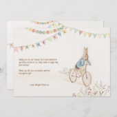 Peter the Rabbit Bunny Gender Neutral Books Baby Bedankkaart (Voorkant / Achterkant)