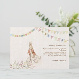 Peter the Rabbit Bunny Gender Neutral Books Baby Bedankkaart