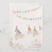 Peter the Rabbit Bunny Genderneutraal 1e verjaarda Kaart (Voorkant / Achterkant)