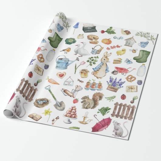 Peter the Rabbit Cadeaupapier (Uitgerold)