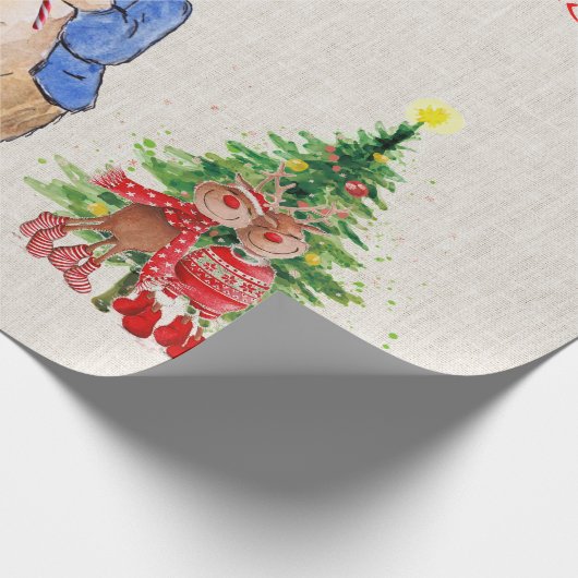 Peter the Rabbit Celebrates kerst Cadeaupapier (Hoek)