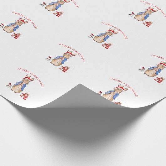 Peter the Rabbit Celebrates kerst Cadeaupapier (Hoek)