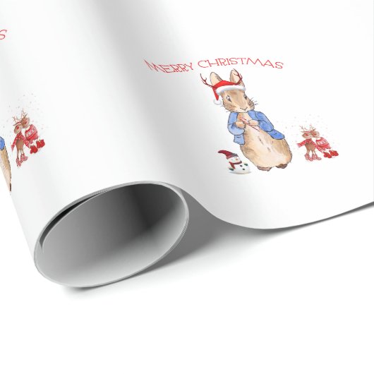 Peter the Rabbit Celebrates kerst Cadeaupapier (Rol Hoek)