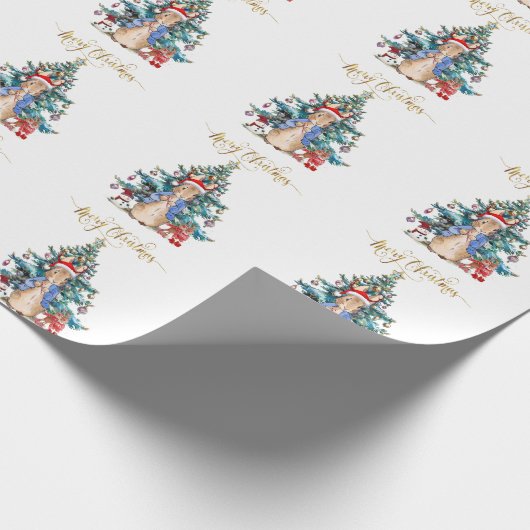 Peter the Rabbit Celebrates kerst Cadeaupapier (Hoek)