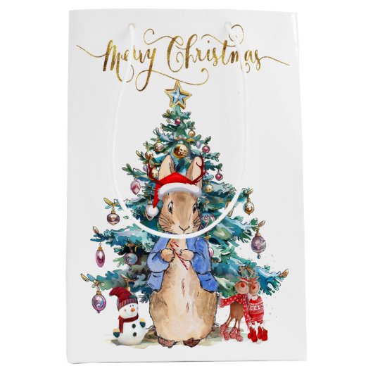 Peter the Rabbit Celebrates kerst Medium Cadeauzakje (Voorkant)