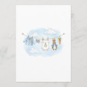 Peter the Rabbit Clothesline Baby Shower  Menu (Achterkant)